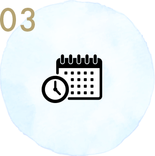 ご希望の日時から空き状況を確認し、予約